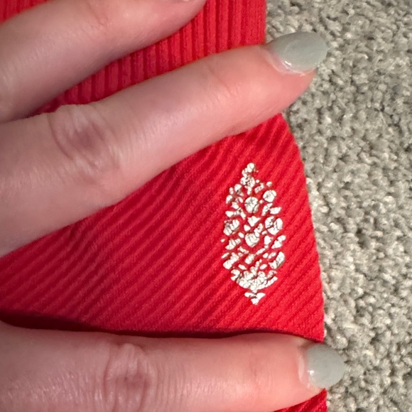 Free People Red Ruffle Shorts - Picture 2 of 3